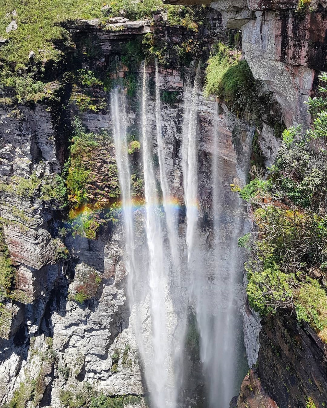 Cachoeirão por cima com arco-íris, Vale do Pati