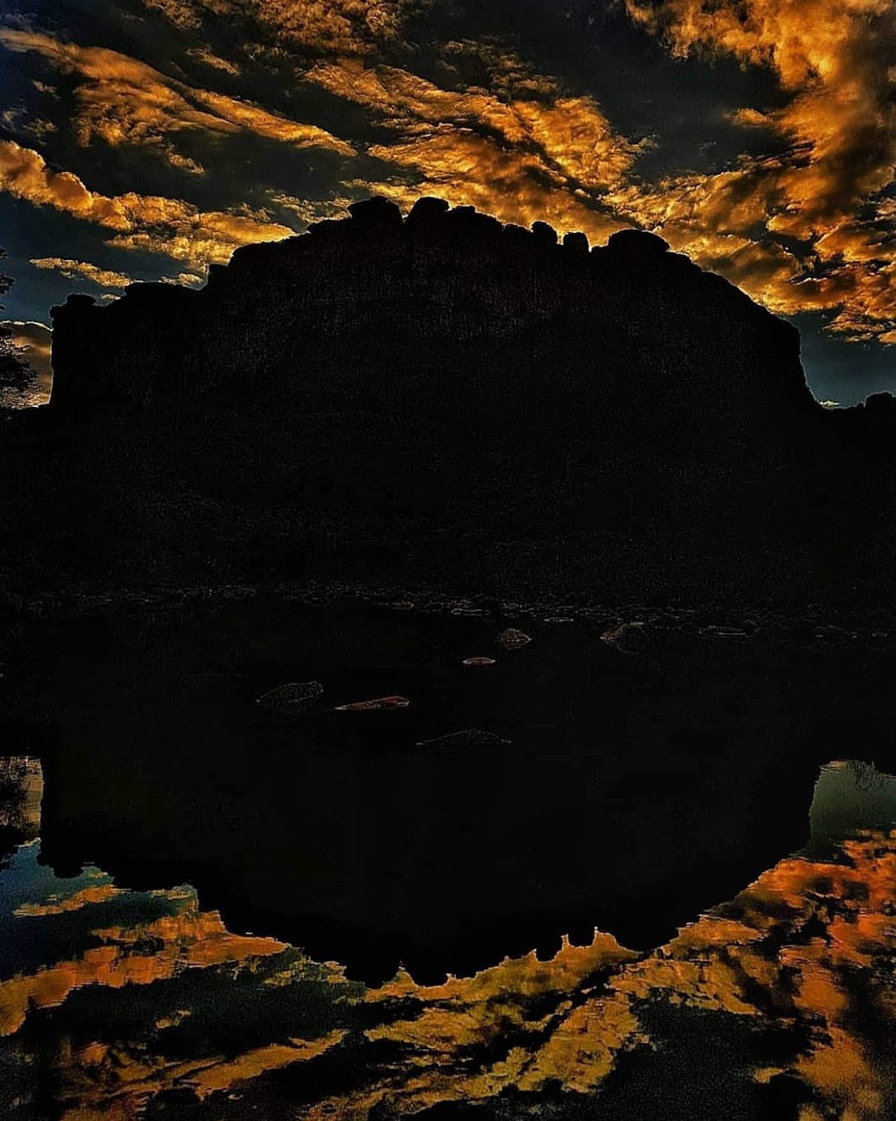 Pôr do sol refletido no Vale do Pati, Chapada Diamantina